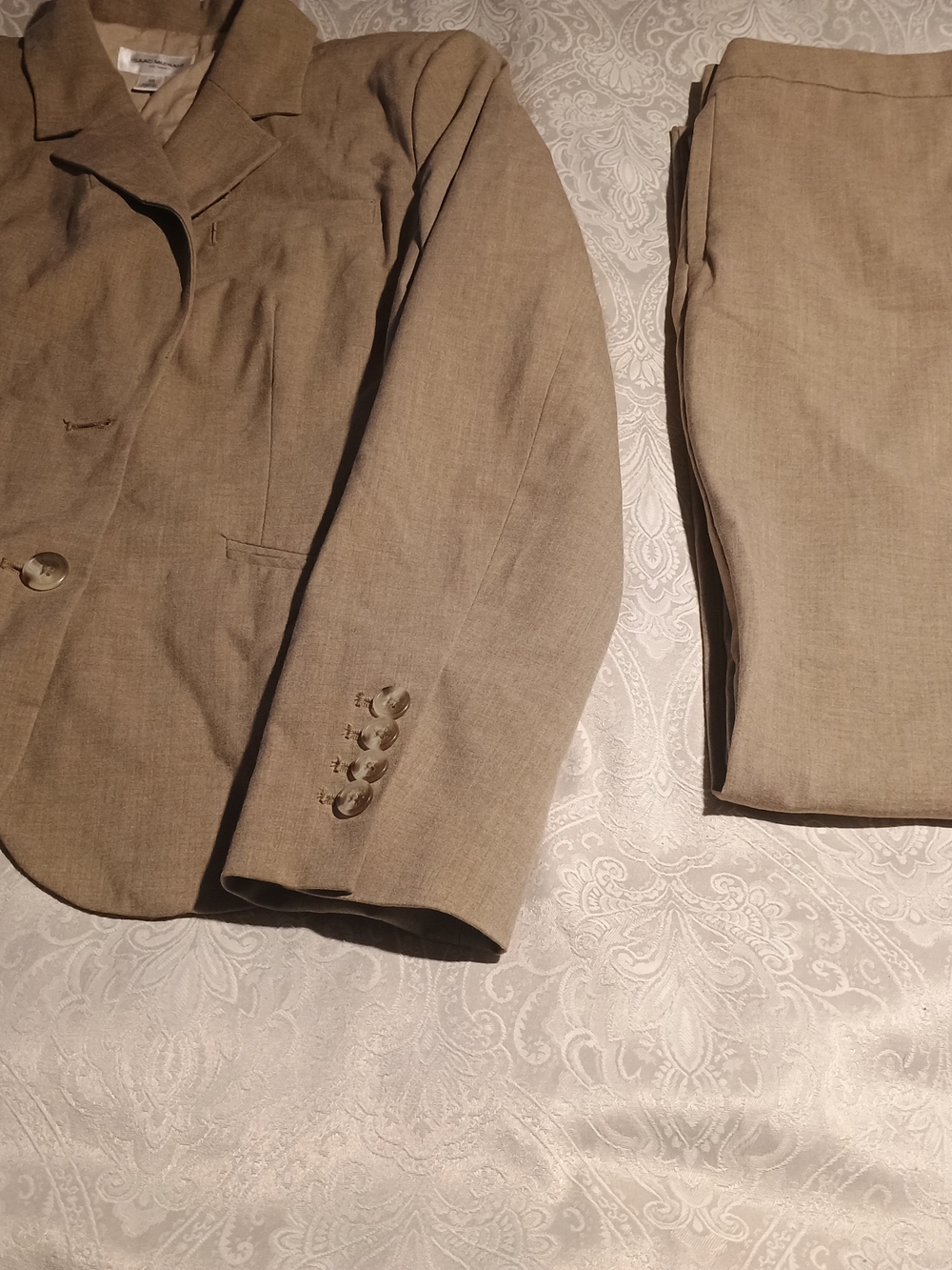 Isaac Mizrahi Beige Women's Blazer